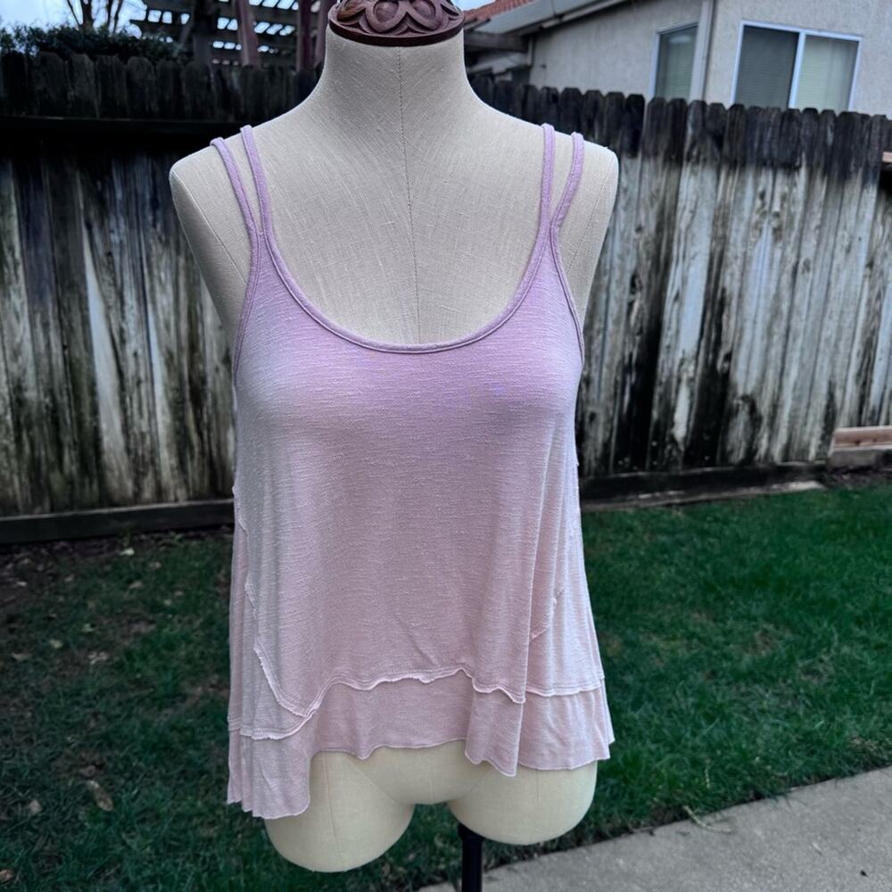 Lazy Sundays Dusty Pink Knit Tank Top Women's Size Small